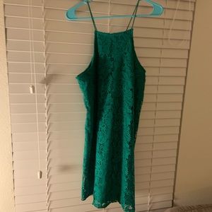 Francesca’s MIAMI green crocheted dress size L